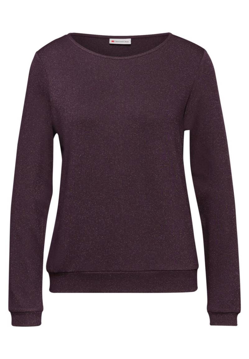 Street One - Glitzer Strick-Look Shirt rot - Gr. - 38 von Street One