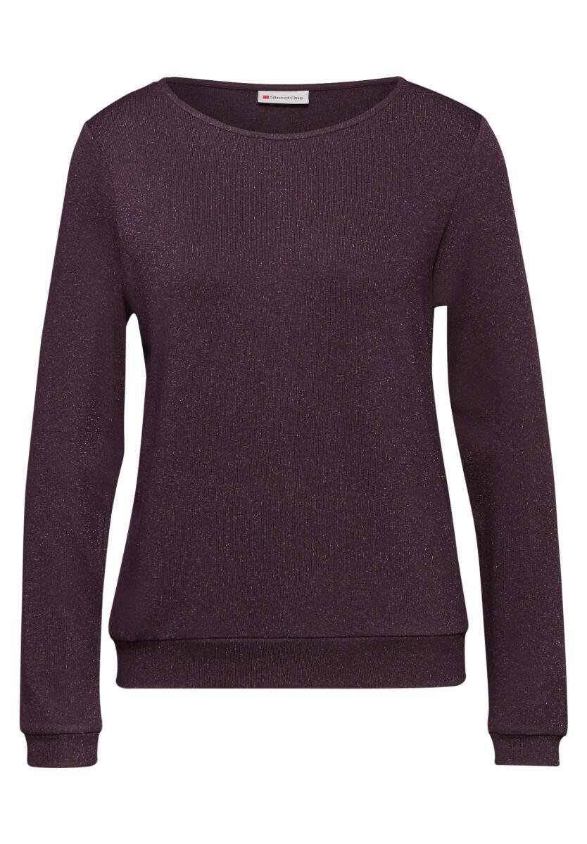 Street One - Glitzer Strick-Look Shirt rot - Gr. - 40 von Street One