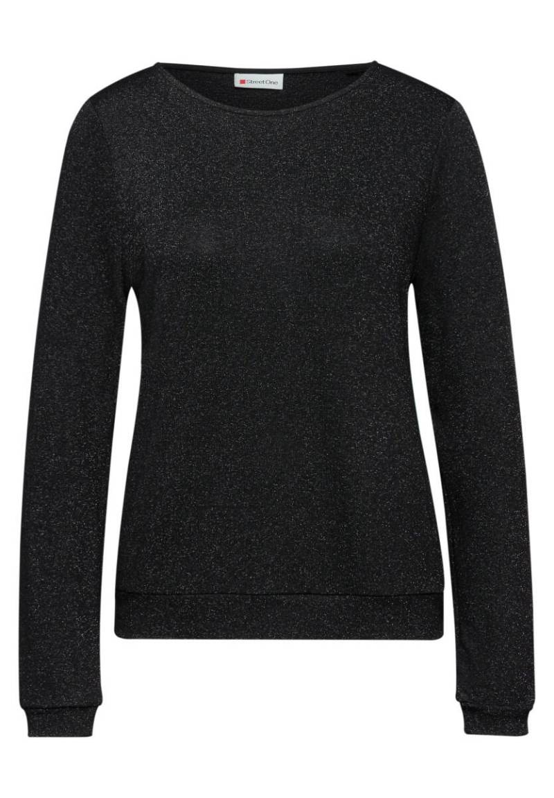 Street One - Glitzer Strick-Look Shirt schwarz - Gr. - 38 von Street One