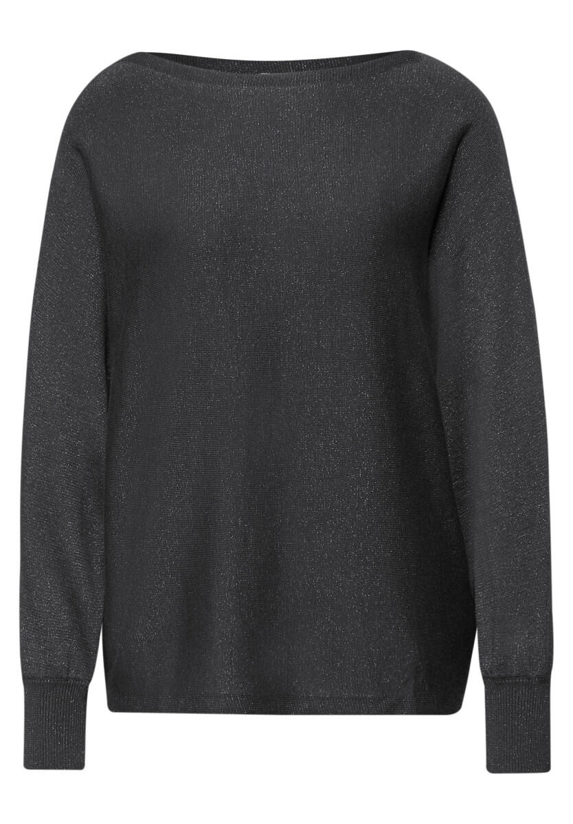 Street One - Glitzernder Dolman Pullover grau - Gr. - 38 von Street One