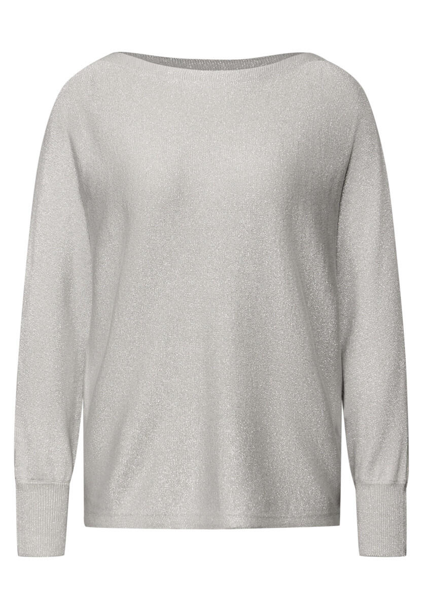Street One - Glitzernder Dolman Pullover grau - Gr. - 40 von Street One