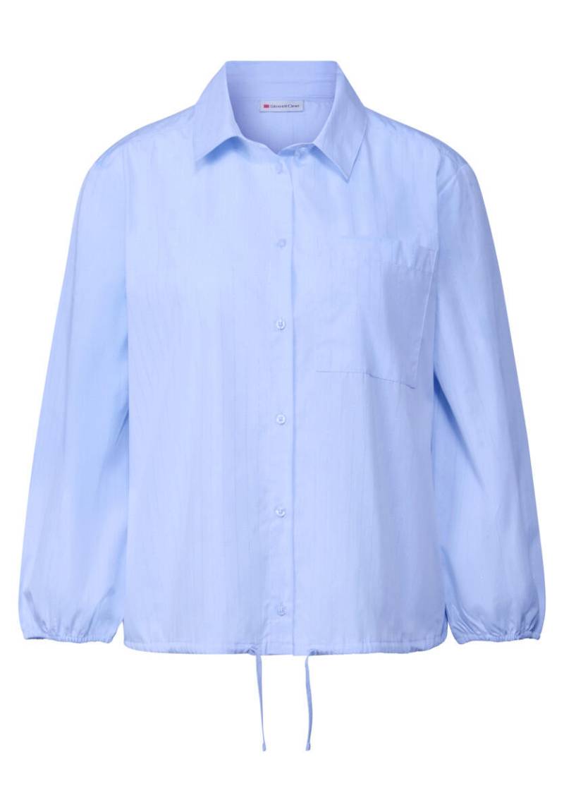 Street One - Hemdbluse mit Glitzerdetails blau - Gr. - 34 von Street One