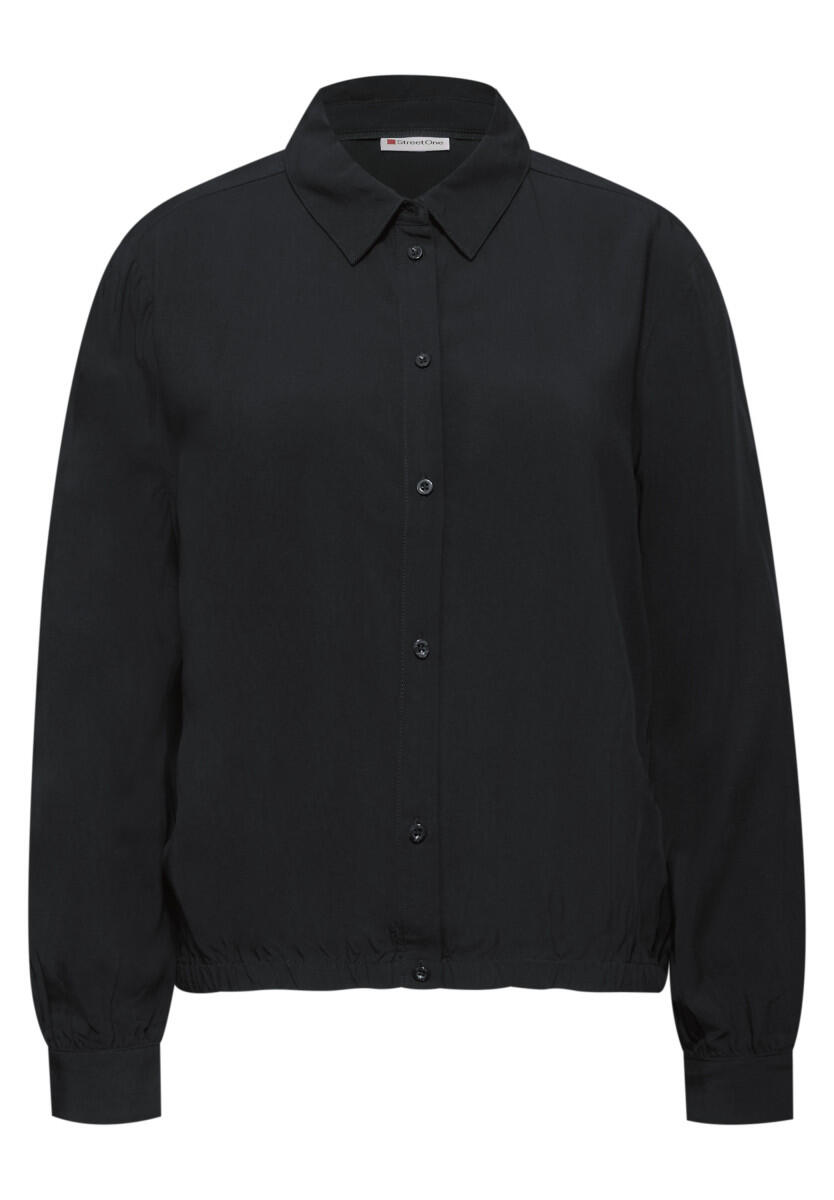 Street One - Hemdbluse mit Leo-Details schwarz - Gr. - 36 von Street One