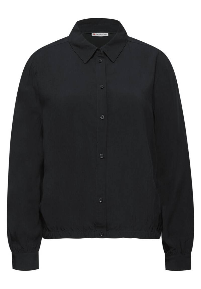 Street One - Hemdbluse mit Leo-Details schwarz - Gr. - 44 von Street One