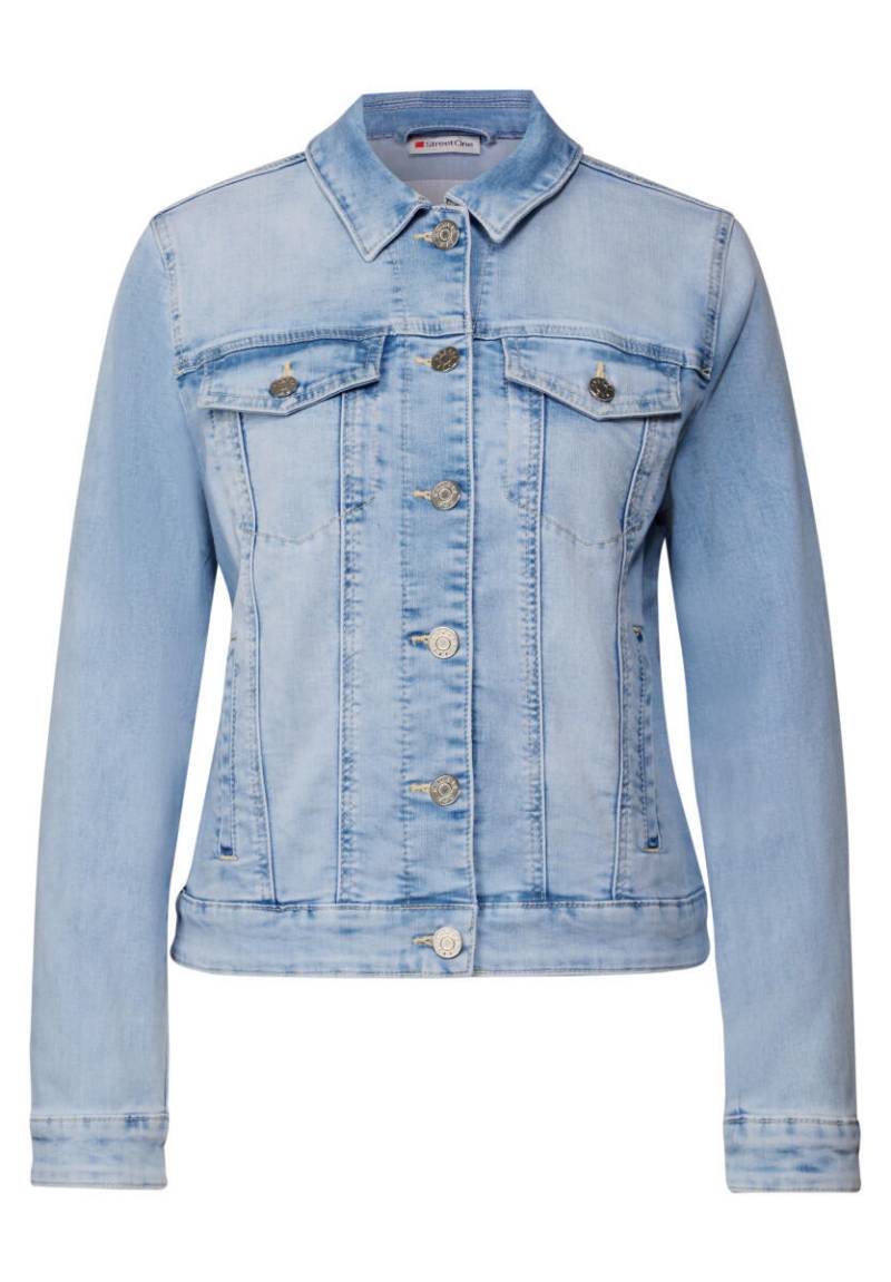 Street One - Jeansjacke im Bleached-Look blau - Gr. - 34 von Street One