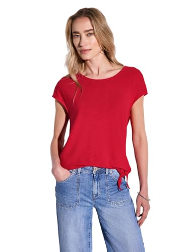 Street One Damen A323307 Shirt mit Knotendetail, Glory Red, 34 Street One Damen A323307 Shirt mit Knotendetail, Glory Red, 34 von Street One