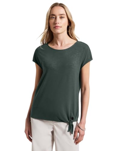 Street One Damen A323307 Shirt mit Knotendetail, Mid Green, 40 Street One Damen A323307 Shirt mit Knotendetail, Mid Green, 40 von Street One