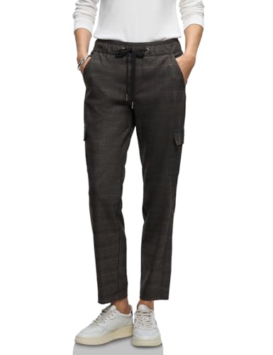 Street One Karierte Cargo Hose Silk Brown 40 von Street One