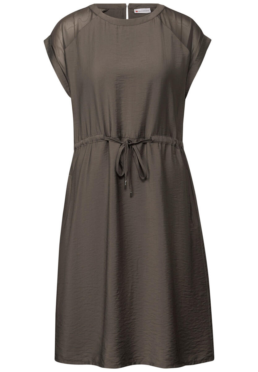 Street One - Kleid mit Mesh-Details braun - Gr. - 38 von Street One