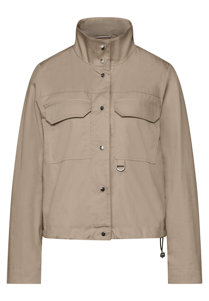 Street One - Kurze Jacke mit Stehkragen beige - Gr. - 36 von Street One