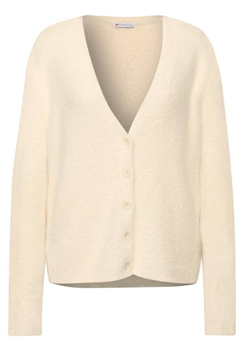 Street One - Kuscheliger V-Neck Cardigan beige - Gr. - 38 von Street One