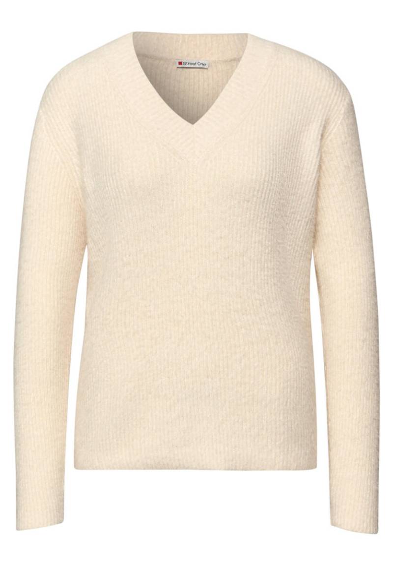 Street One - Kuscheliger V-Neck Pullover beige - Gr. - 38 von Street One
