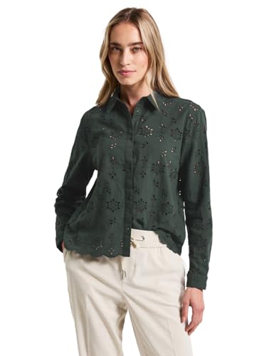 Street One Damen A345738 Hemdbluse mit Lochstickerei, Mid Green, 34 Street One Damen A345738 Hemdbluse mit Lochstickerei, Mid Green, 34 von Street One