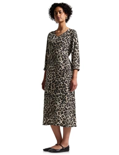 Street One Damen A144498 Gemustertes Midi-Kleid, Schwarz, 46 von Street One
