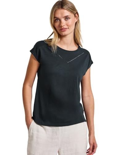 Street One Damen 3226375 Shirt mit Dekotape, Pine Grove Green, 36 von Street One