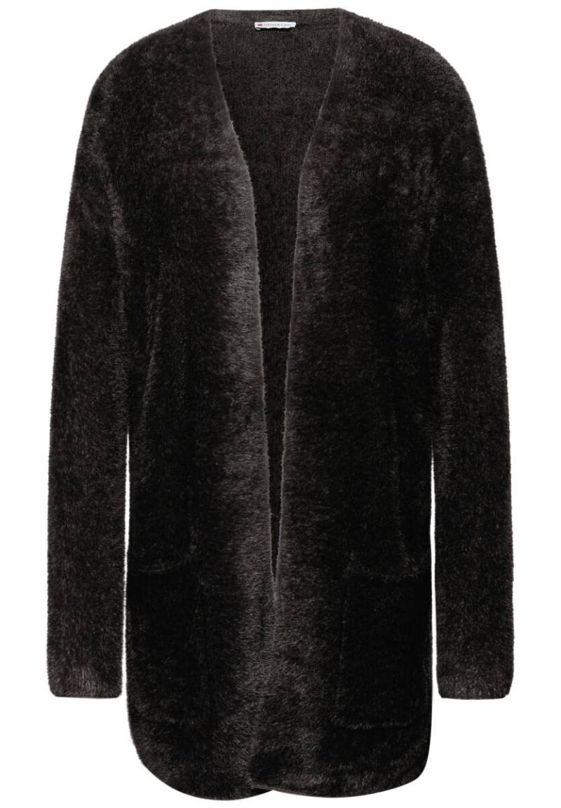 Street One - Langer Federgarn Cardigan braun - Gr. - 34 von Street One