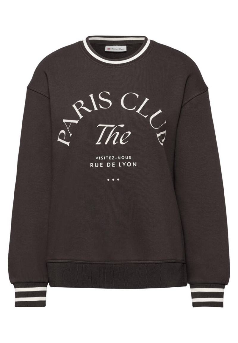 Street One - Loose Fit Print Sweatshirt braun - Gr. - 38 von Street One