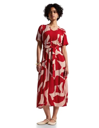 Street One Damen A144503 Maxi-Kleid mit Print, Glory Red, 34 von Street One