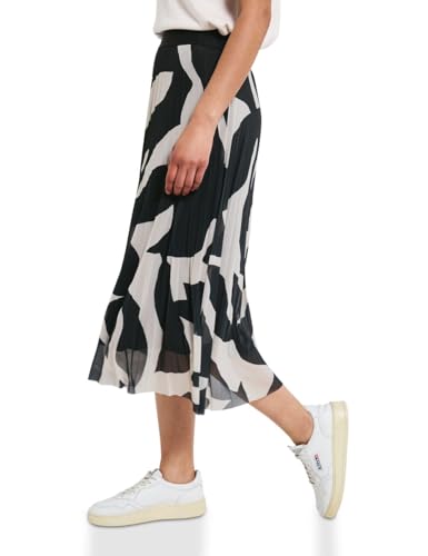 Street One Damen A361723 Mesh Plissée Rock, Whale Tail Grey, 44 von Street One