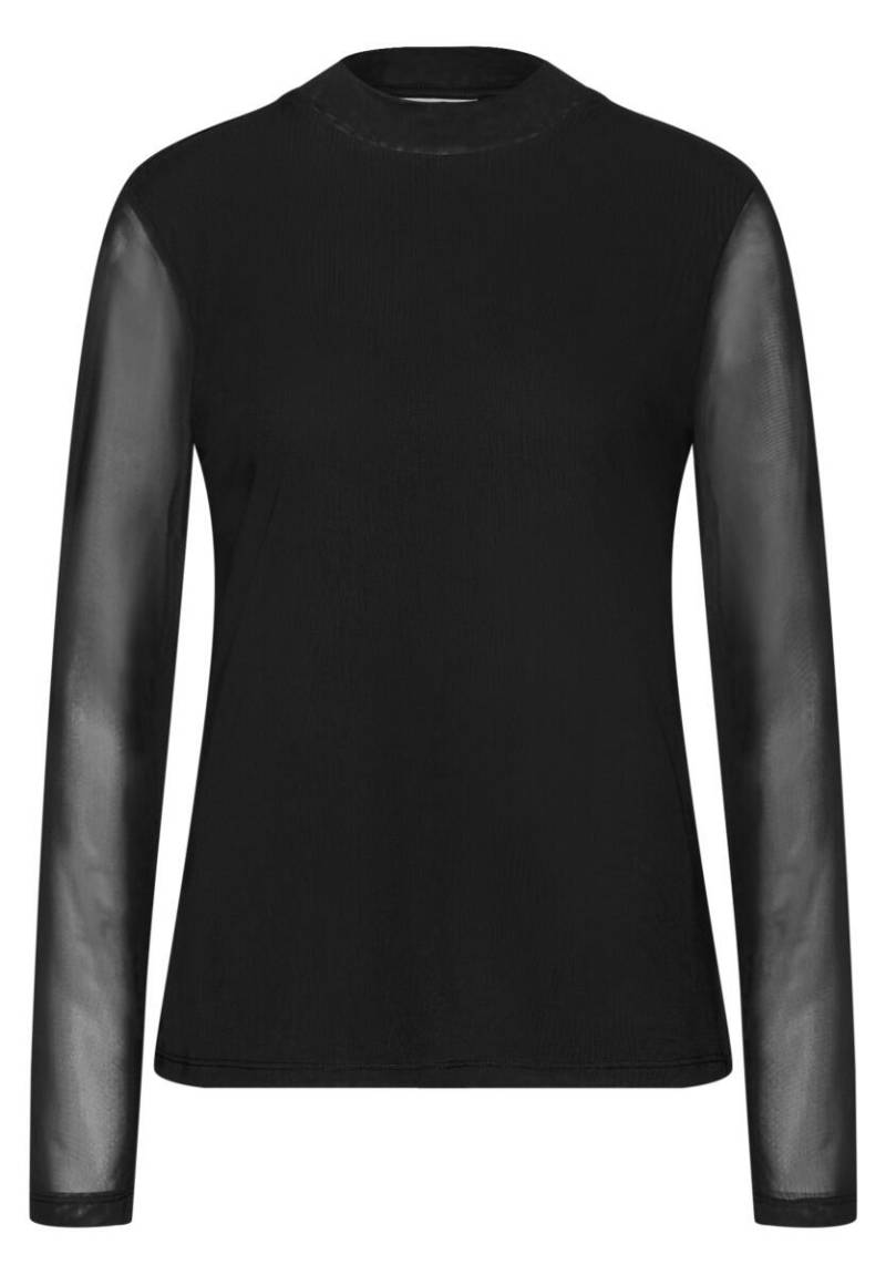 Street One - Mesh Turtleneck Shirt schwarz - Gr. - 34 von Street One