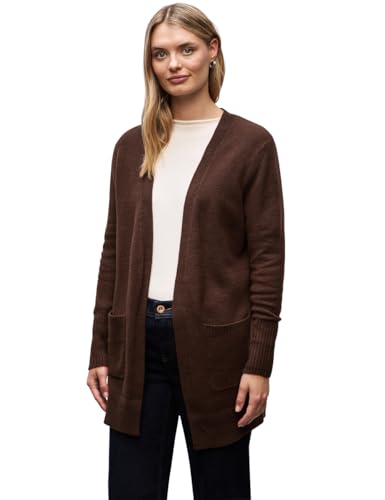 Street One Offener Cardigan Dark Hazelnut Brown Mel. 38 von Street One
