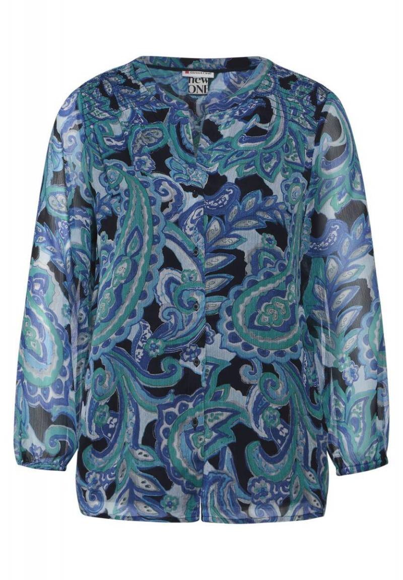 Street One - Print Chiffonbluse blau - Gr. - 36 von Street One