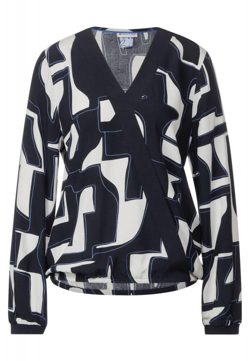 Street One - Print Wickel Bluse blau - Gr. - 40 von Street One