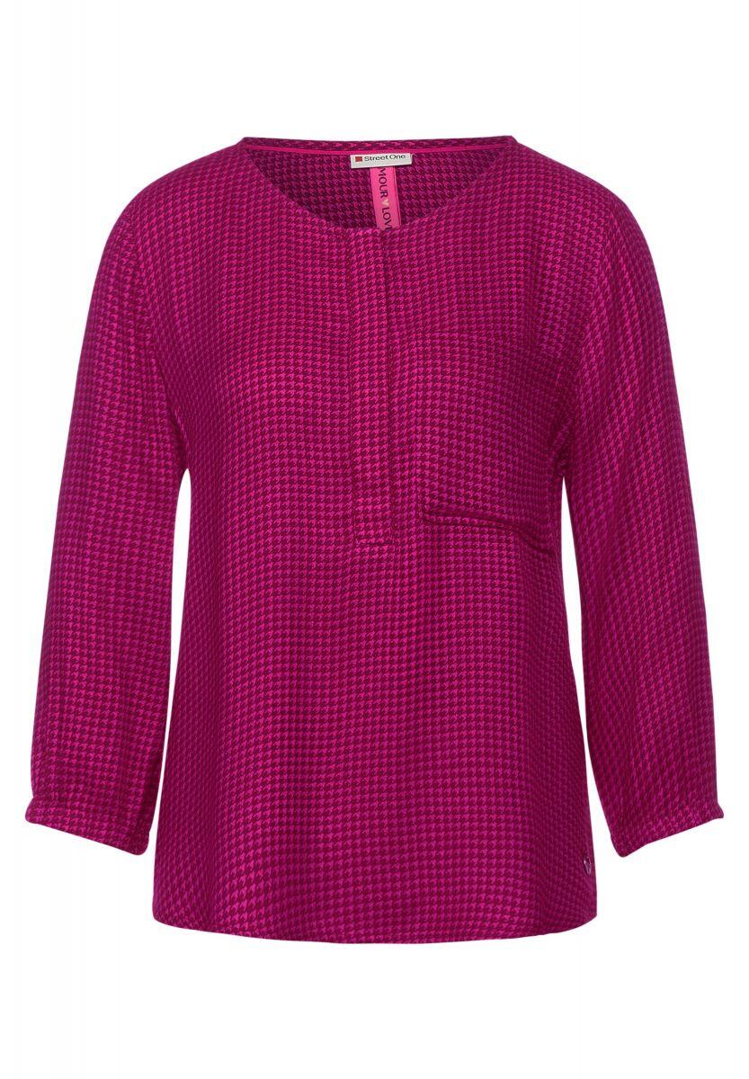 Street One - Printbluse in Viskose pink - Gr. - 40 von Street One