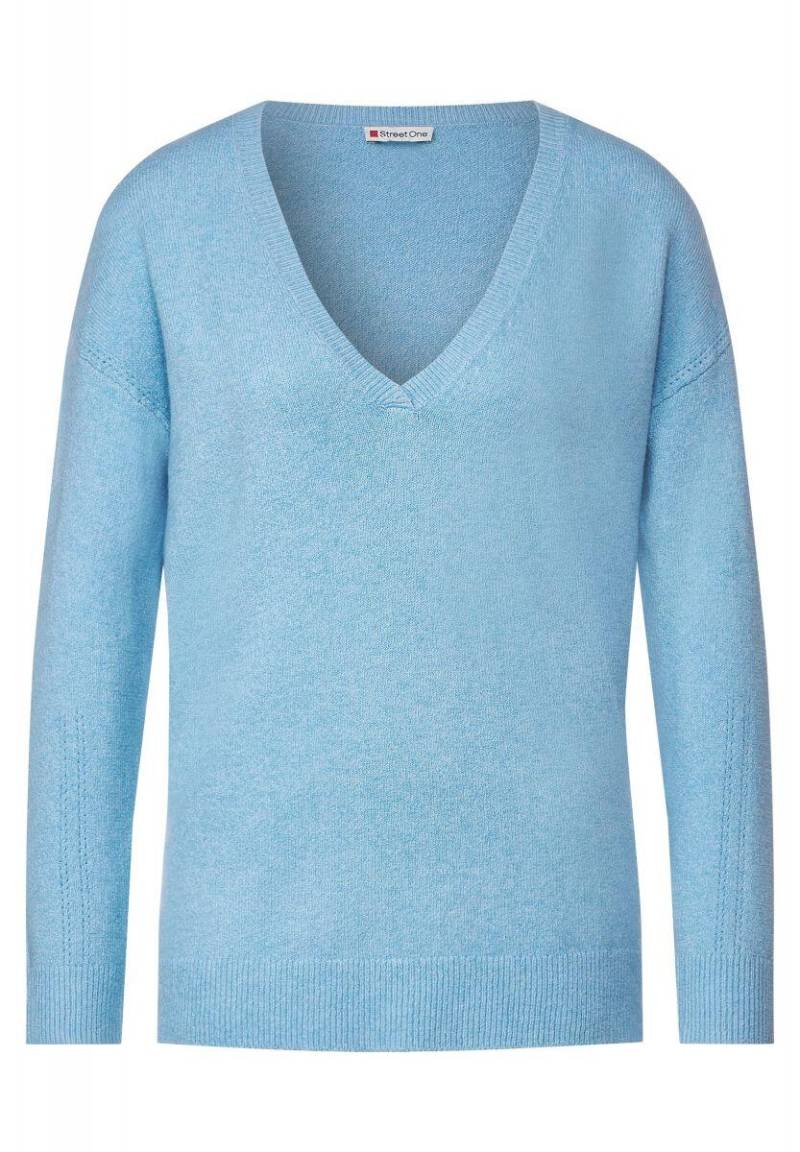 Street One - Pullover mit V-Ausschnitt blau - Gr. - 36 von Street One