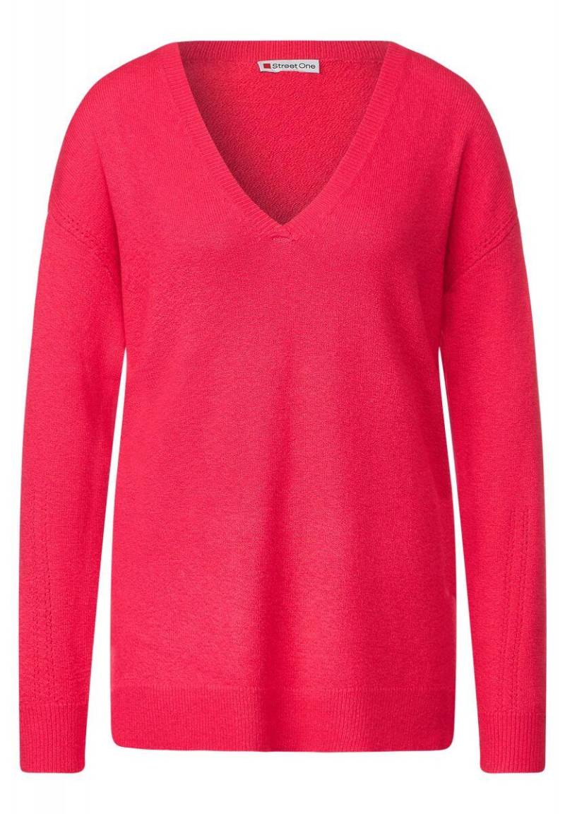 Street One - Pullover mit V-Ausschnitt rot - Gr. - 38 von Street One