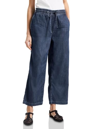 Street One Damen A378565 Wide Leg Jeans, Dark Blue Clean, 26 von Street One