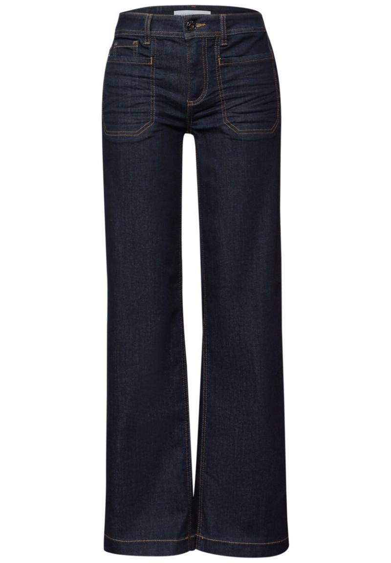 Street One - Rinsed Wide Leg Jeans blau - Gr. - 27/32 von Street One