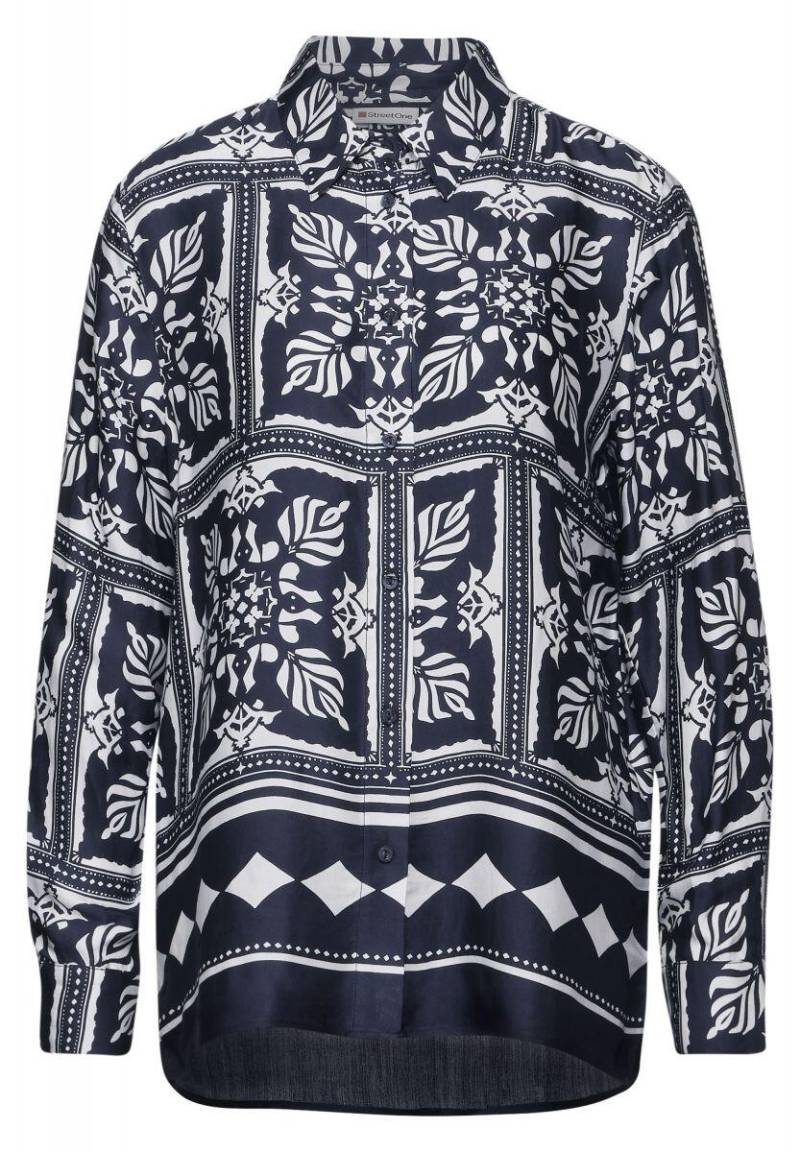 Street One - Satin-Bluse blau - Gr. - 38 von Street One