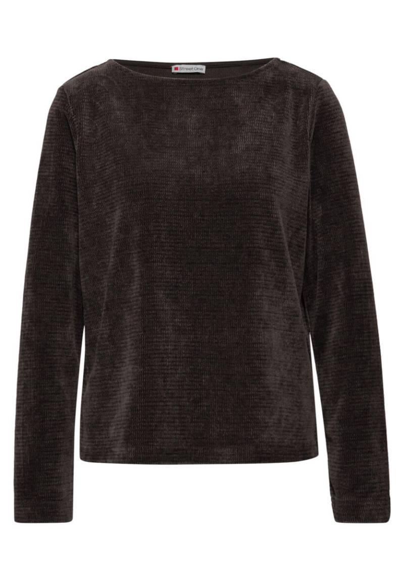 Street One - Shirt mit U-Boot-Ausschnitt braun - Gr. - 38 von Street One