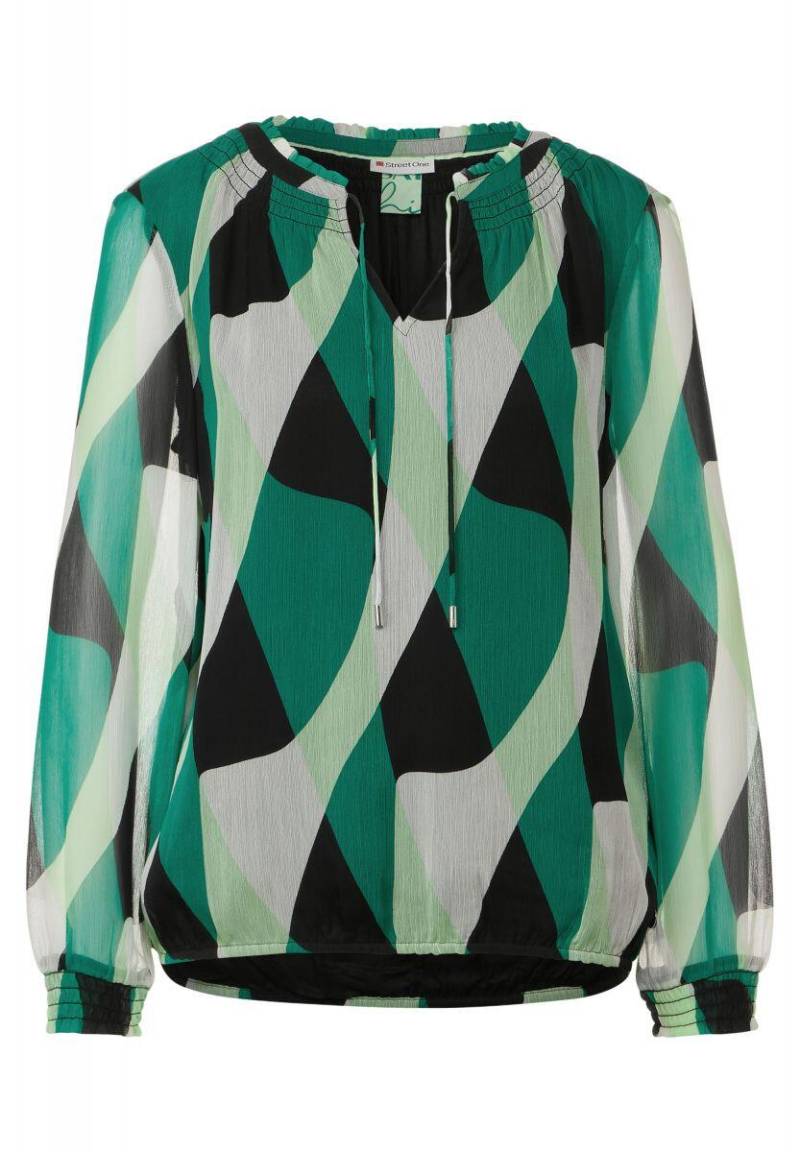 Street One - Smock Chiffonbluse grün - Gr. - 36 von Street One