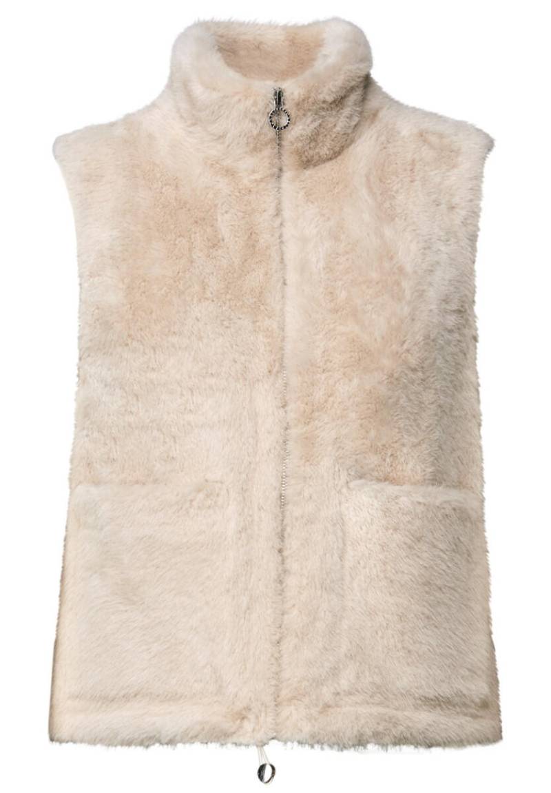 Street One - Softe Weste in Fell-Optik beige - Gr. - 42 von Street One