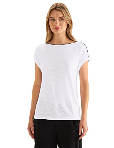 STREET ONE Damen A320019 Sommershirt, Weiß, 42 EU von Street One