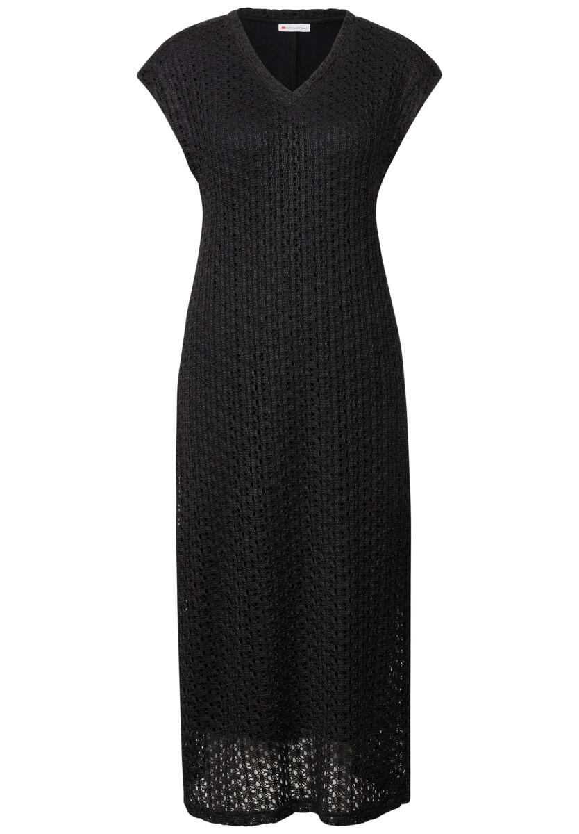 Street One - Spitzenkleid mit V-Neck schwarz - Gr. - 36 von Street One