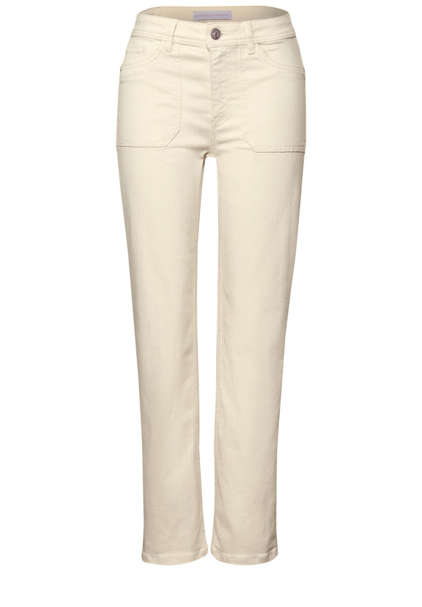 Street One - Straight Leg Jeans beige von Street One