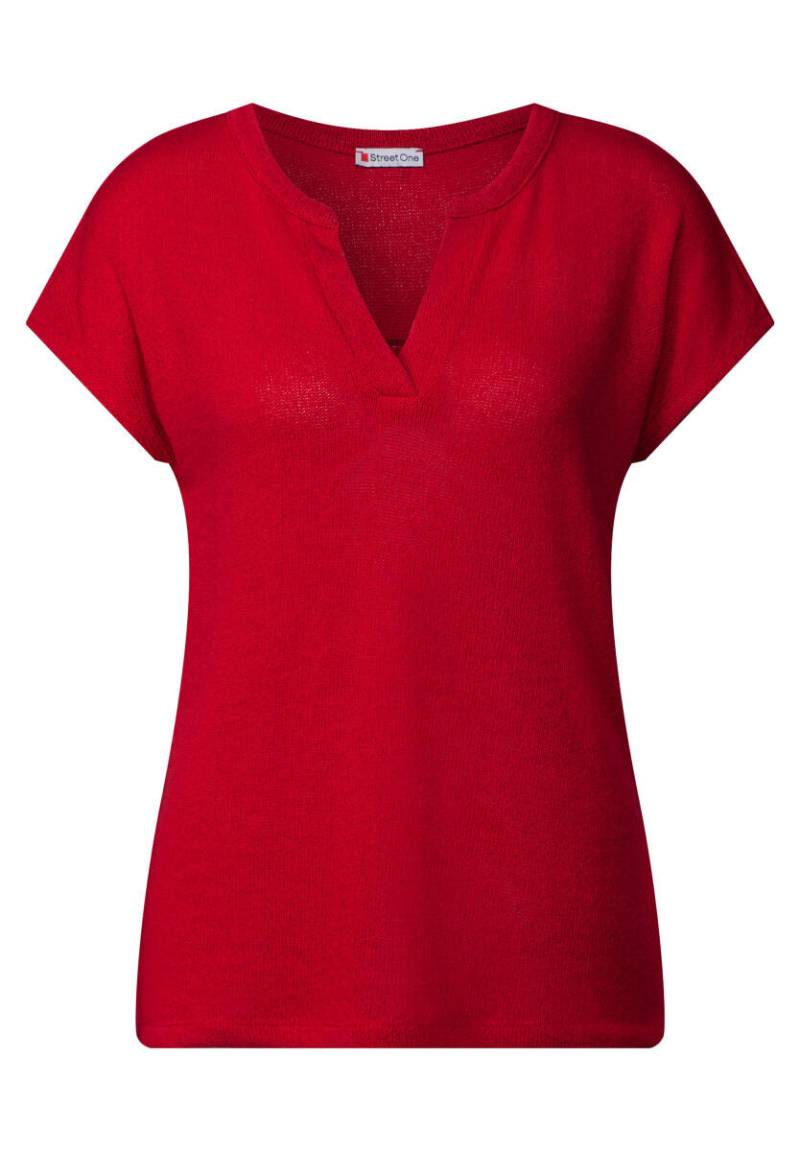 Street One - Strick-Look Shirt rot - Gr. - 38 von Street One