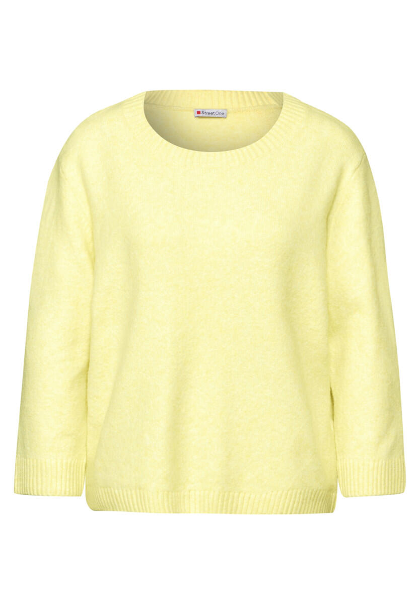 Street One - Strickpullover mit Rundhals gelb - Gr. - 40 von Street One