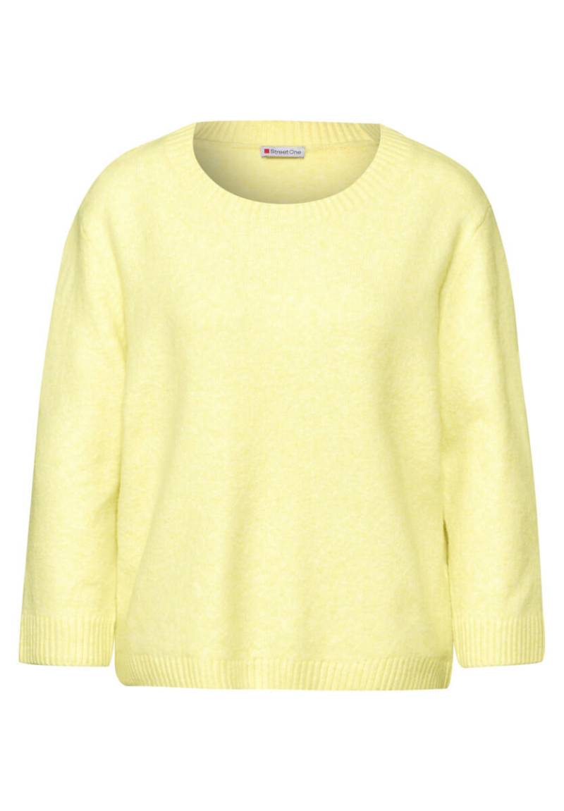 Street One - Strickpullover mit Rundhals gelb - Gr. - 40 von Street One