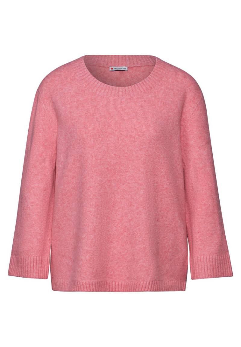 Street One - Strickpullover mit Rundhals pink - Gr. - 40 von Street One