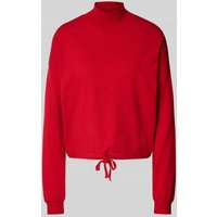 Street One Strickpullover mit gerippten Abschlüssen in Hellrot, Größe 42 von Street One