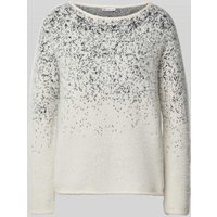 Street One Strickpullover mit gerippten Abschlüssen in Offwhite, Größe 38 von Street One