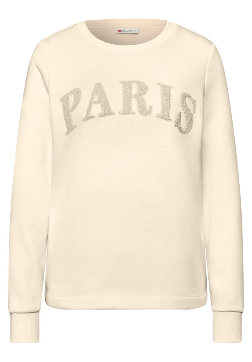 Street One - Sweatshirt mit Wording beige - Gr. - 42 von Street One