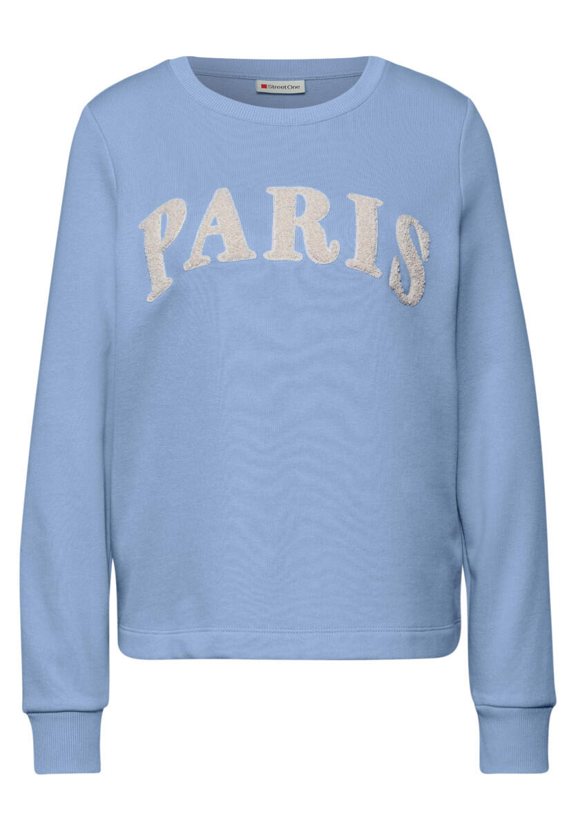 Street One - Sweatshirt mit Wording blau - Gr. - 36 von Street One