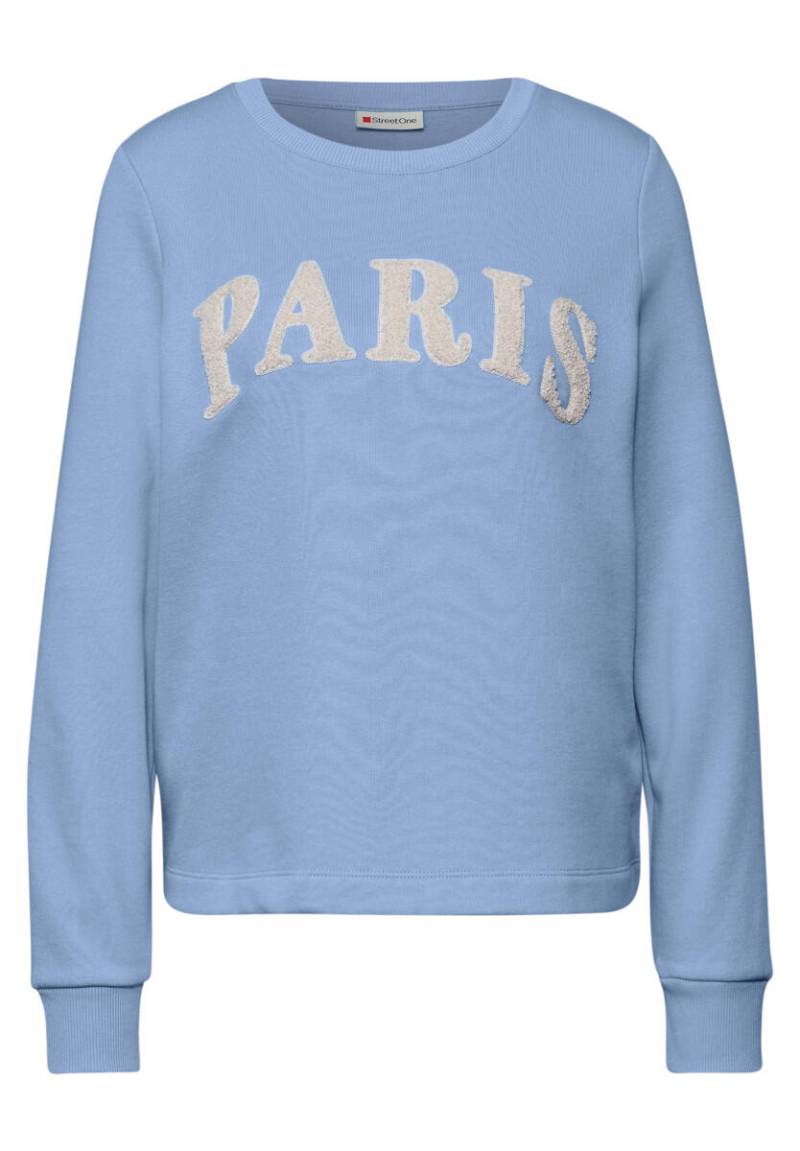 Street One - Sweatshirt mit Wording blau - Gr. - 38 von Street One