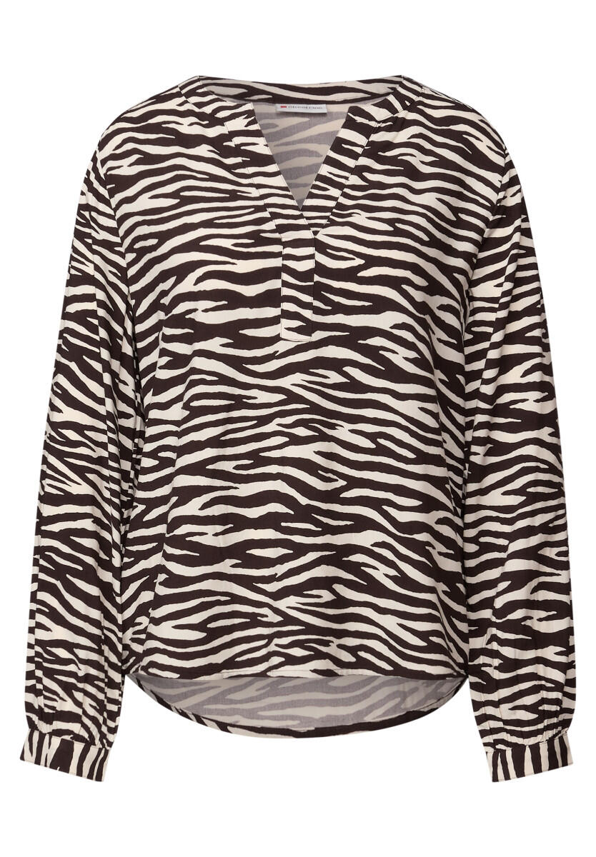 Street One - Tunika mit Zebra Print braun - Gr. - 38 von Street One