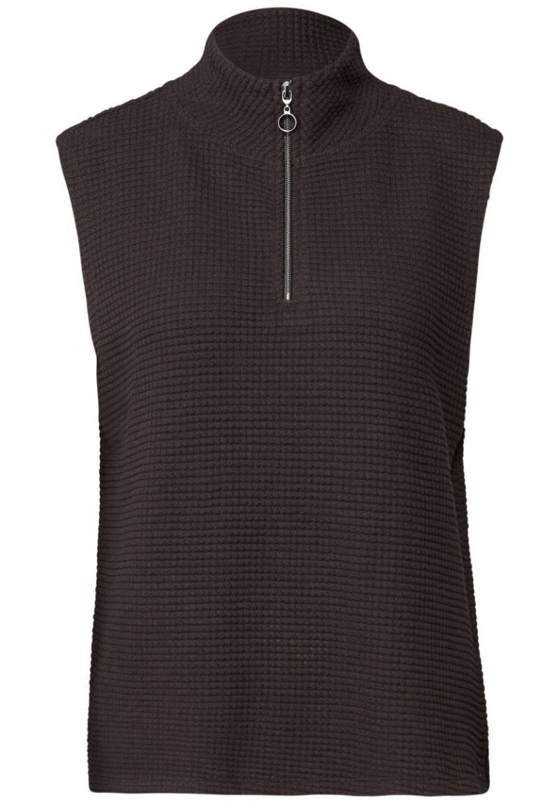 Street One - Turtleneck Shirt mit Zipper braun - Gr. - 40 von Street One